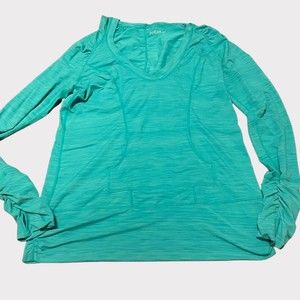 Zella turquoise lightweight athletic scrunch hoodie XL. Great for yoga.